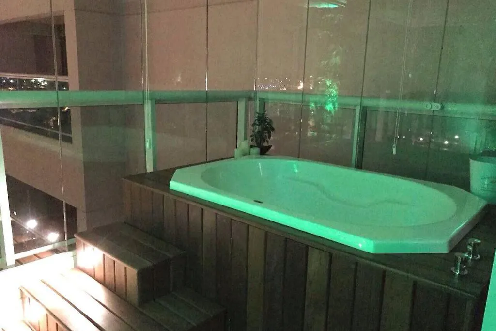 Private Spa Airport View Kitchen Heat Open Pool Sao Paulo Apartment